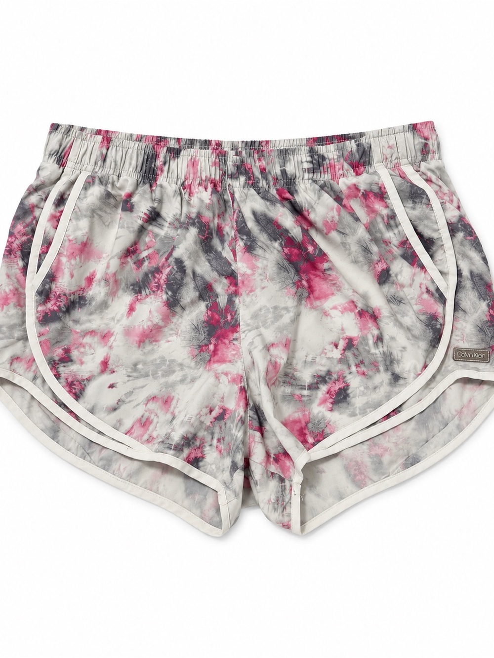 Calvin Klein Women’s XL Pink Gray Floral Athletic Running Shorts